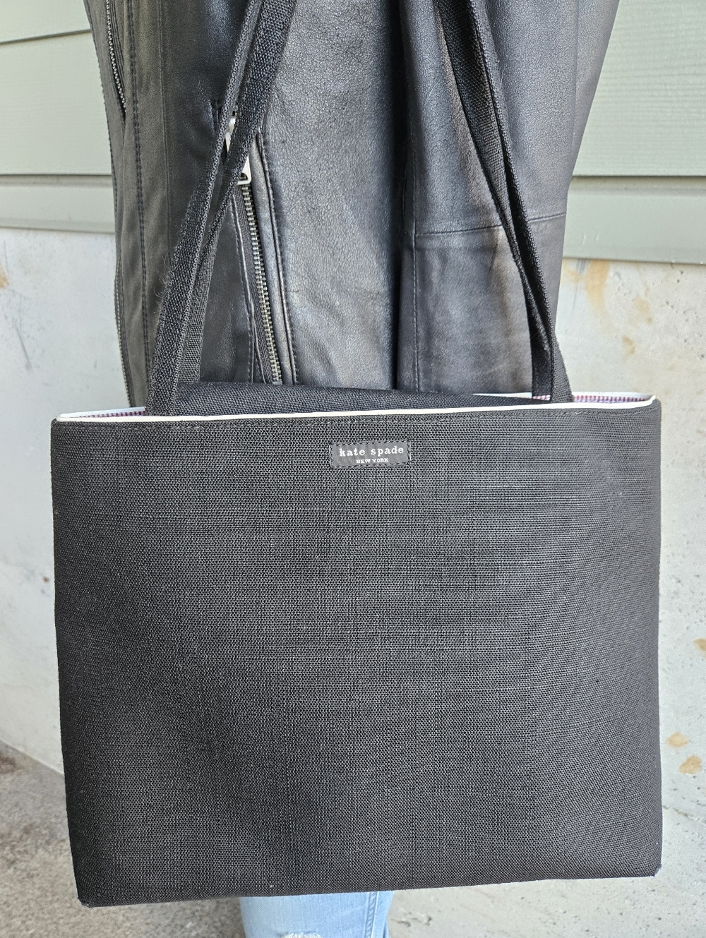 Kate Spade Black Canvas Tote - Picture 10 of 16